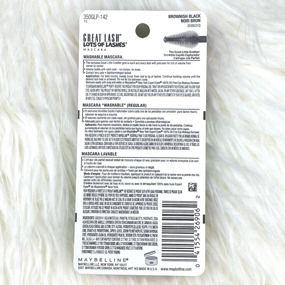 Maybelline Great Lash Lots Of Lashes Mascara 142 Brownish Black Washable